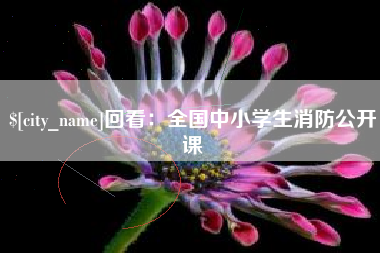 温县回看：全国中小学生消防公开课