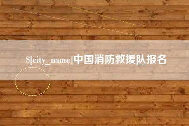 温县中国消防救援队报名