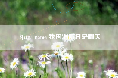 温县我国消防日是哪天