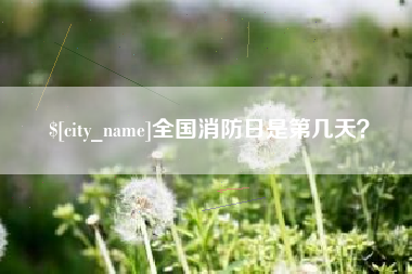 温县全国消防日是第几天？
