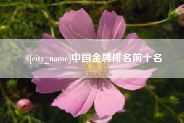 温县中国金牌排名前十名
