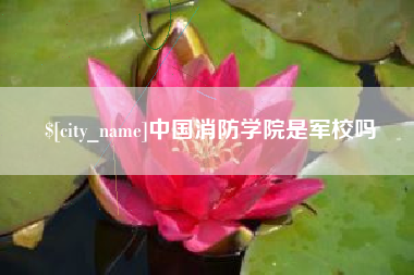温县中国消防学院是军校吗