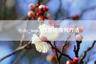 温县九宫格排列方法