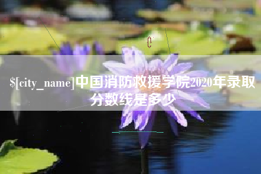 温县中国消防救援学院2020年录取分数线是多少