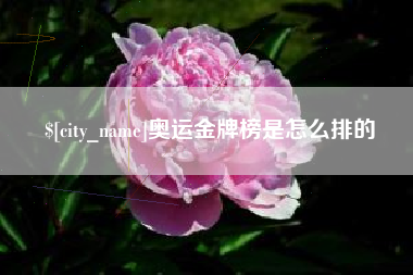 温县奥运金牌榜是怎么排的