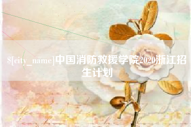 温县中国消防救援学院2020浙江招生计划