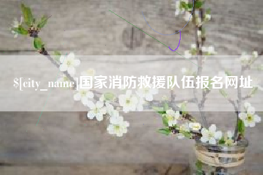 温县国家消防救援队伍报名网址