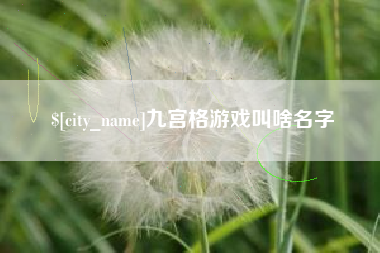 温县九宫格游戏叫啥名字