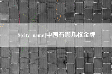 温县中国有哪几枚金牌