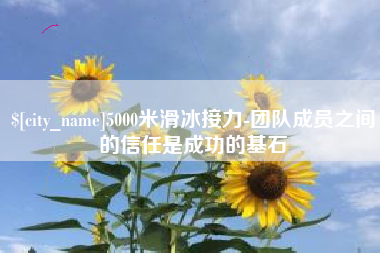 温县5000米滑冰接力-团队成员之间的信任是成功的基石
