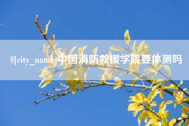 温县中国消防救援学院要体测吗