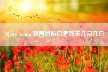 温县我国消防日是哪天几月几日
