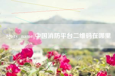 温县中国消防平台二维码在哪里
