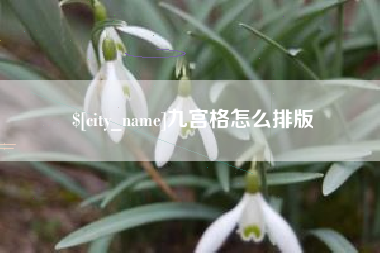 温县九宫格怎么排版