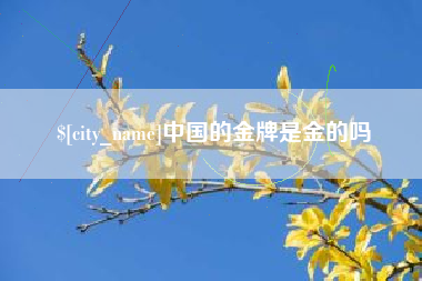 温县中国的金牌是金的吗