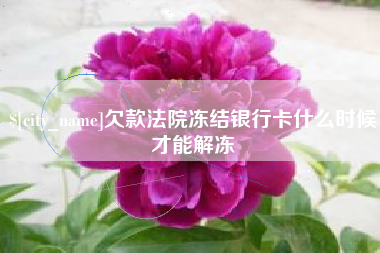 温县欠款法院冻结银行卡什么时候才能解冻