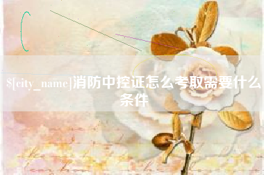 温县消防中控证怎么考取需要什么条件