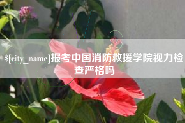 温县报考中国消防救援学院视力检查严格吗
