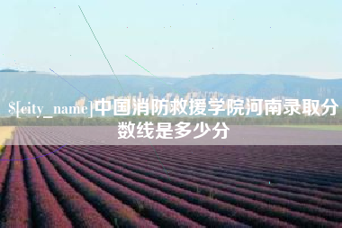 温县中国消防救援学院河南录取分数线是多少分