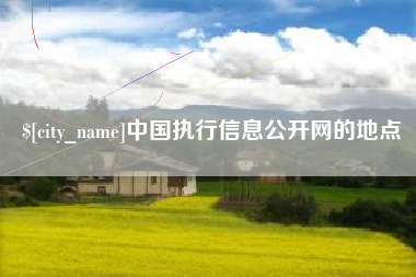 温县中国执行信息公开网的地点