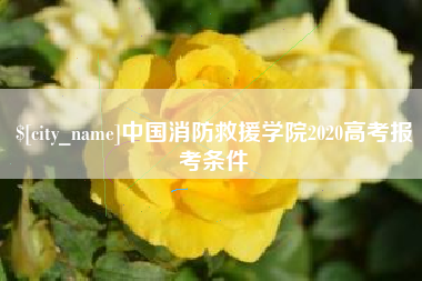 温县中国消防救援学院2020高考报考条件