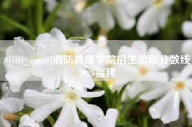 温县消防救援学院招生录取分数线2020福建