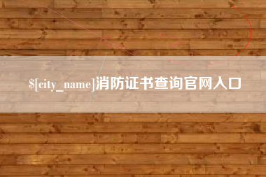温县消防证书查询官网入口