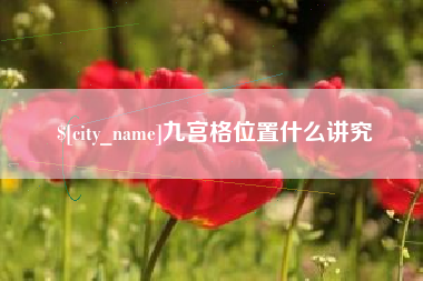 温县九宫格位置什么讲究